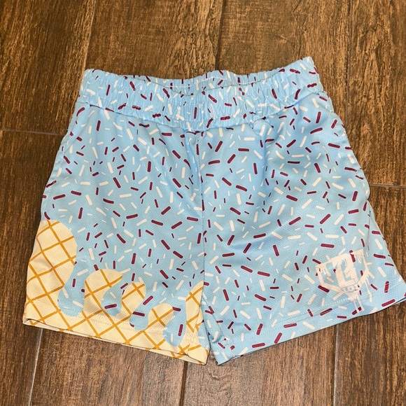 Other - Baseball Drip Ice Cream Print Shorts Youth Size 7-8 Blue Athletic
